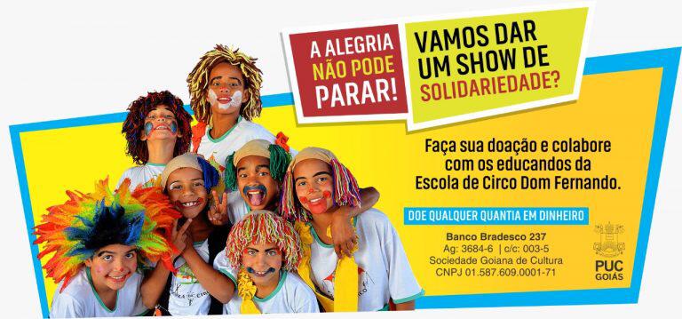 PUC-GOIÁS realiza campanha de doações para a Escola de Circo Dom Fernando